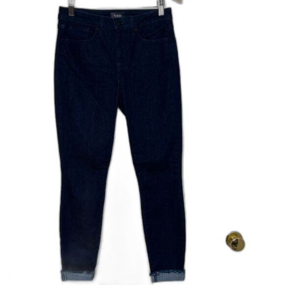 NYDJ NOT YOUR DAUGHTERS JEANS AMI SKINNY CUFFED DARK WASH SIZE 0 NWOT - Picture 2 of 11